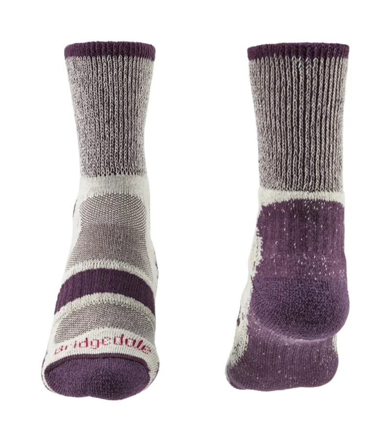 Bridgedale HIKE Lightweight Cotton Cool Comfort sock Womens in Plum-1