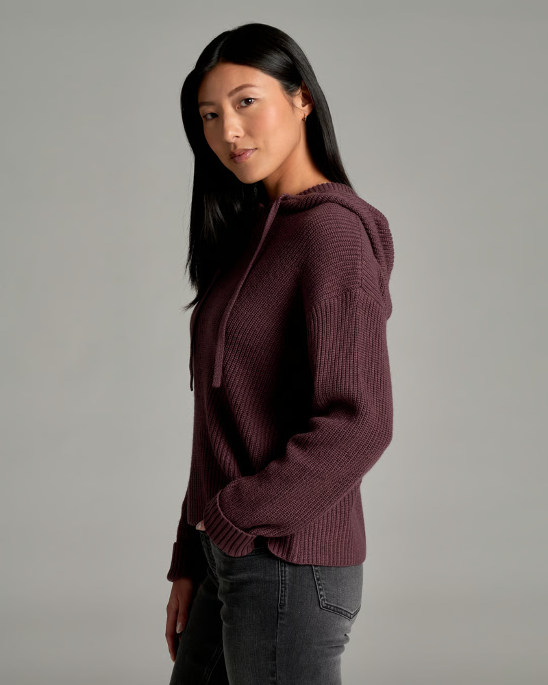 Kuhl Fireside Sweater Hoody Womens in Mulberry-2