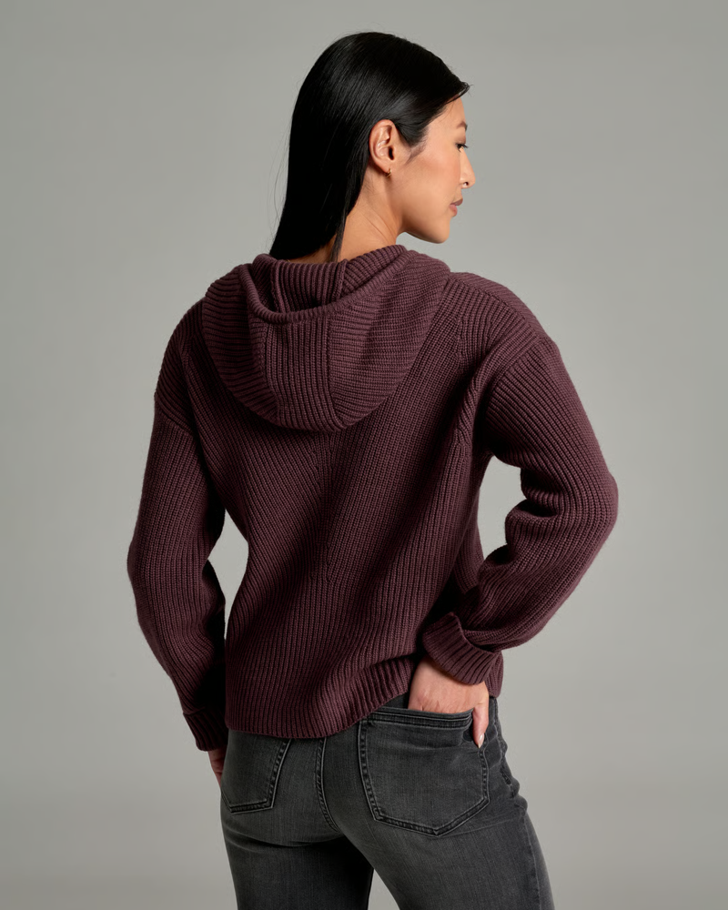 Kuhl Fireside Sweater Hoody Womens in Mulberry-1