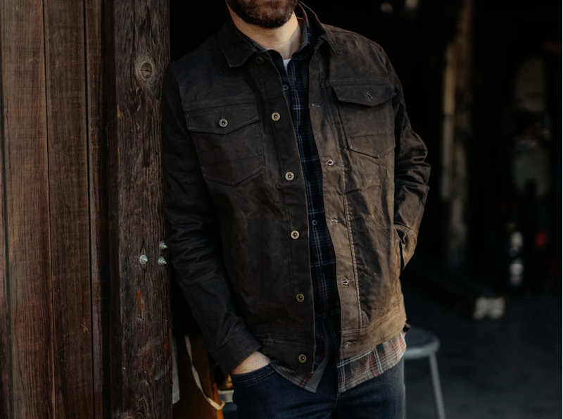 Kuhl Outlaw Waxed Jacket Mens in Turkish Coffee-3