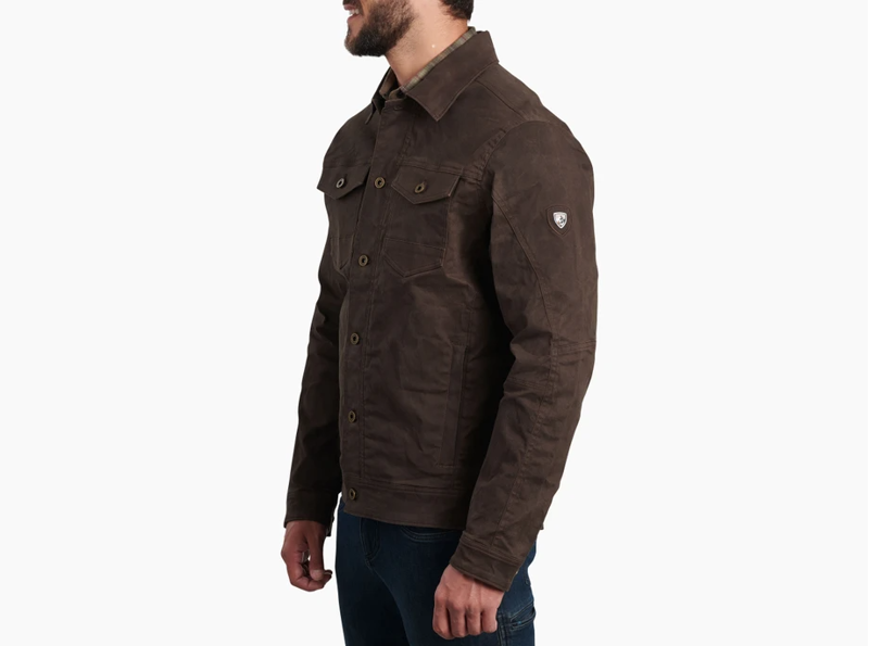 Kuhl Outlaw Waxed Jacket Mens in Turkish Coffee-2
