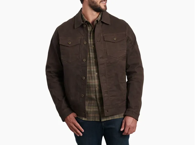 Kuhl Outlaw Waxed Jacket Mens in Turkish Coffee