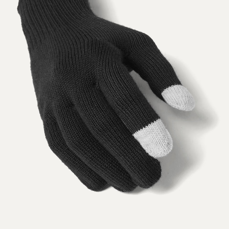 Sealskinz Hanworth Solo Merino Glove in Black-1