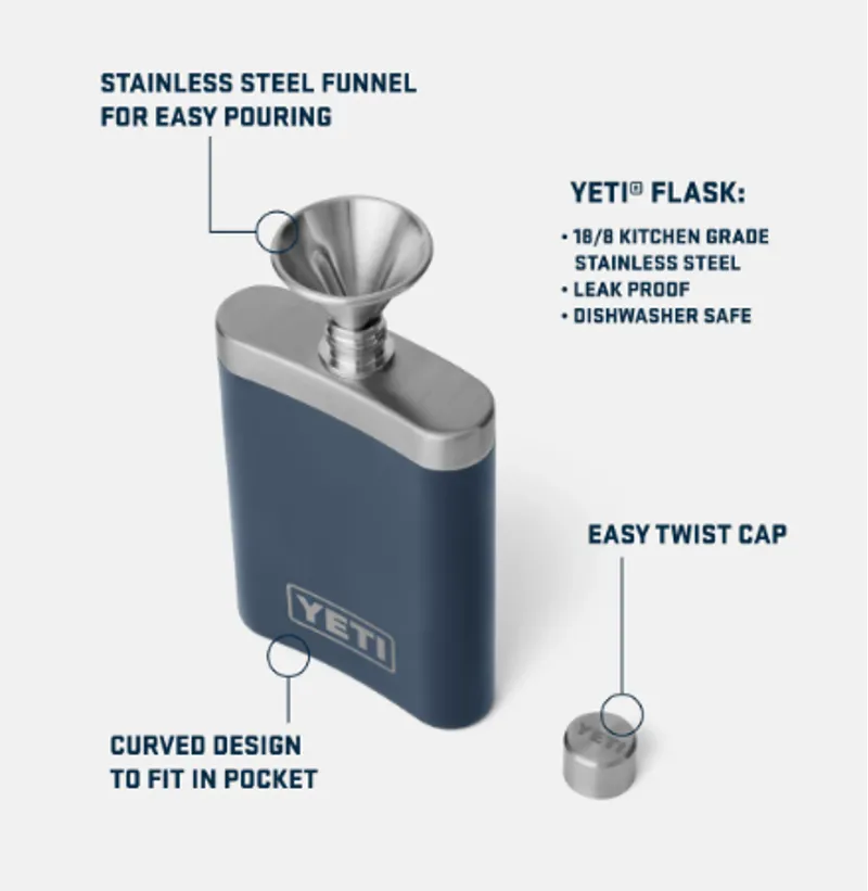 YetI Hip Flask in Navy-2