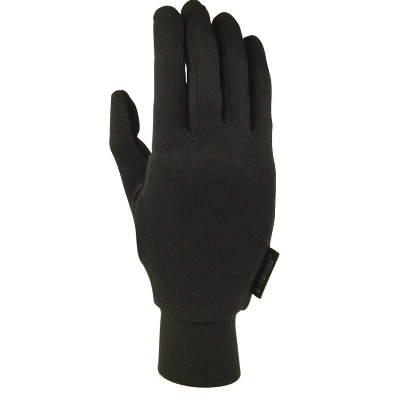 Extremities Silk Liner Glove in Black -1