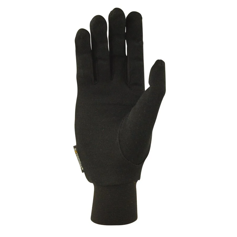 Extremities Silk Liner Glove in Black -2