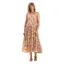 Terra Rouge Loose Cotton Dress in Pecan Rosettes 