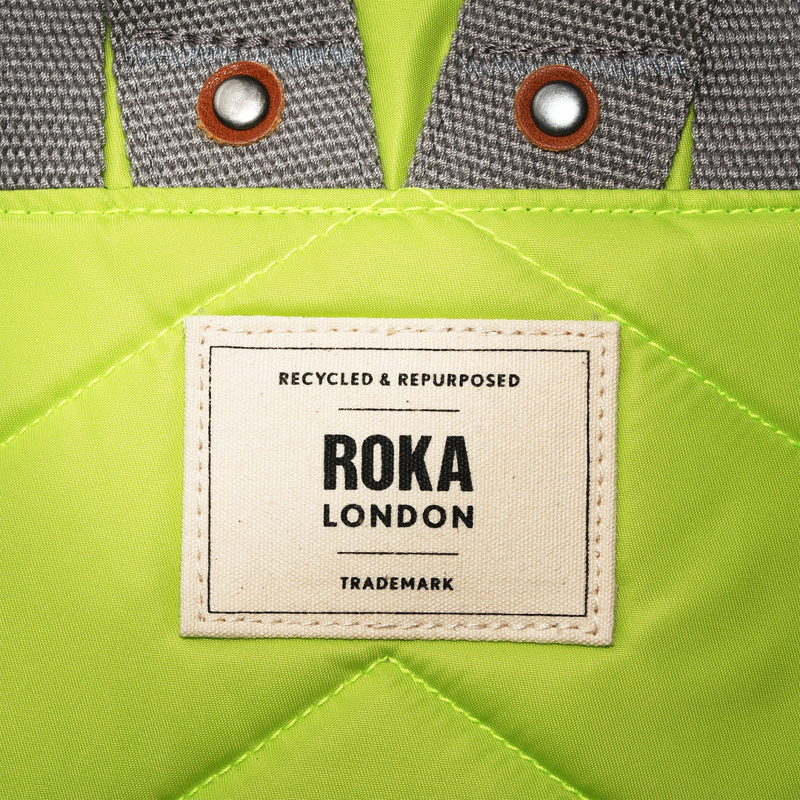 Roka Canfield B Small Recycled Nylon Bag in Lime-4