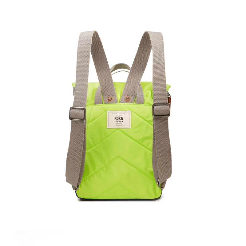 Roka Canfield B Small Recycled Nylon Bag in Lime-5