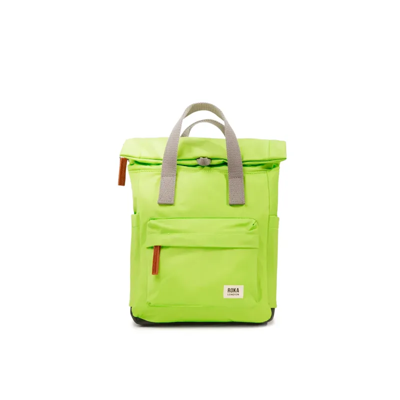 Roka Canfield B Small Recycled Nylon Bag in Lime