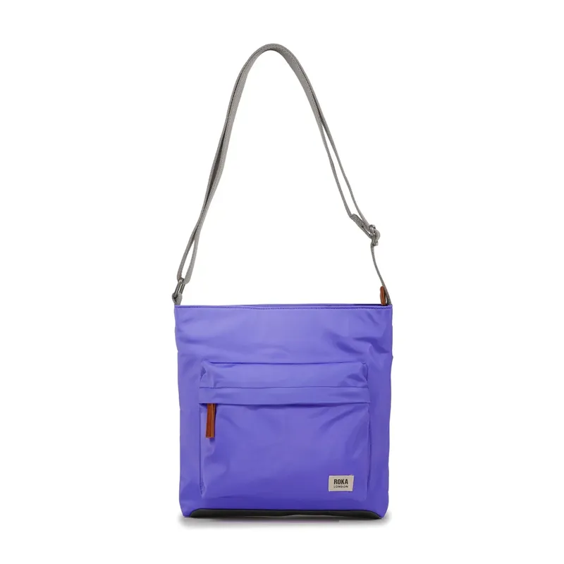 Roka Kennington B Sustainable Nylon Cross Body Bag in Simple Purple