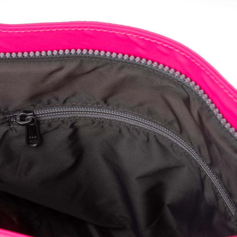 Roka Kennington B Recycled Nylon Cross Body Bag in Neon Pink-3
