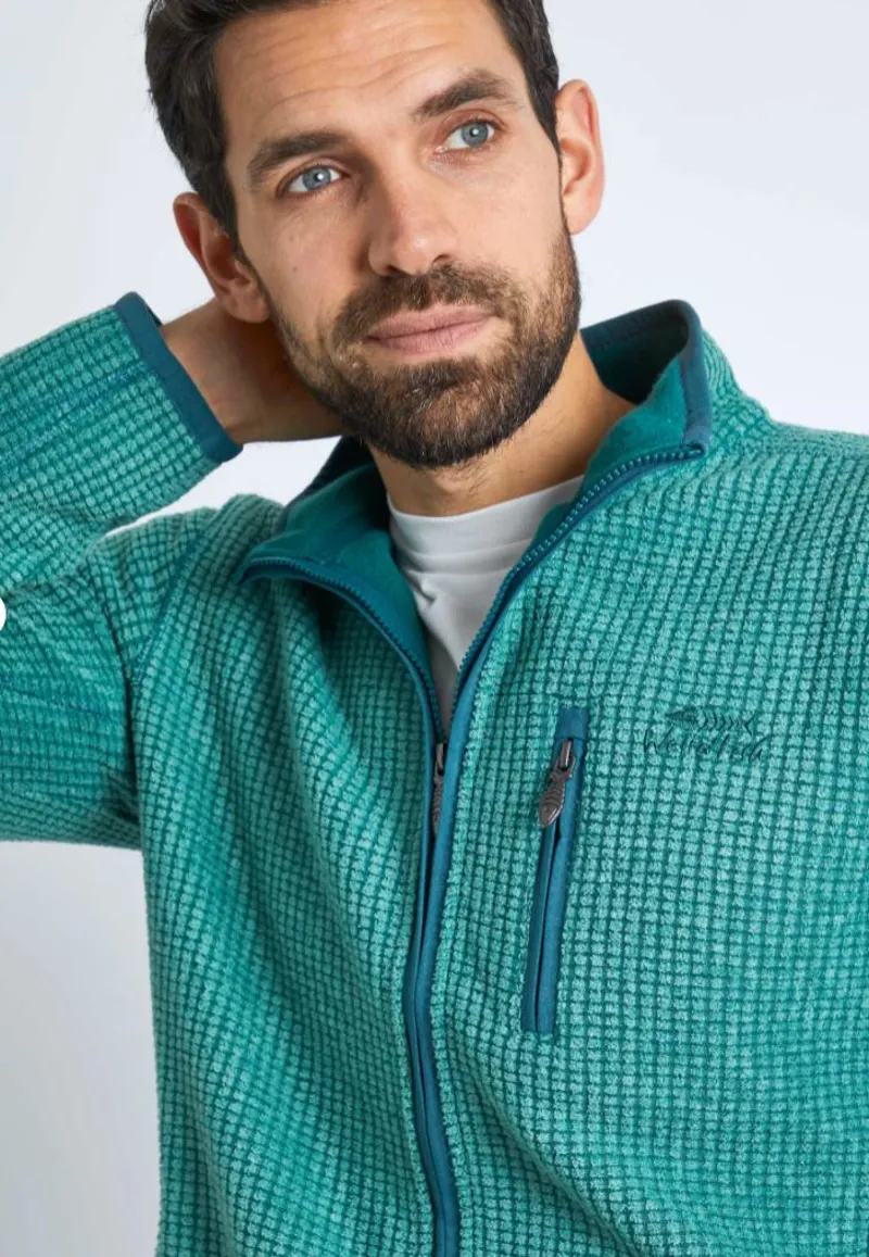 Weird Fish Rossten Mens Jumper in Evergreen-2