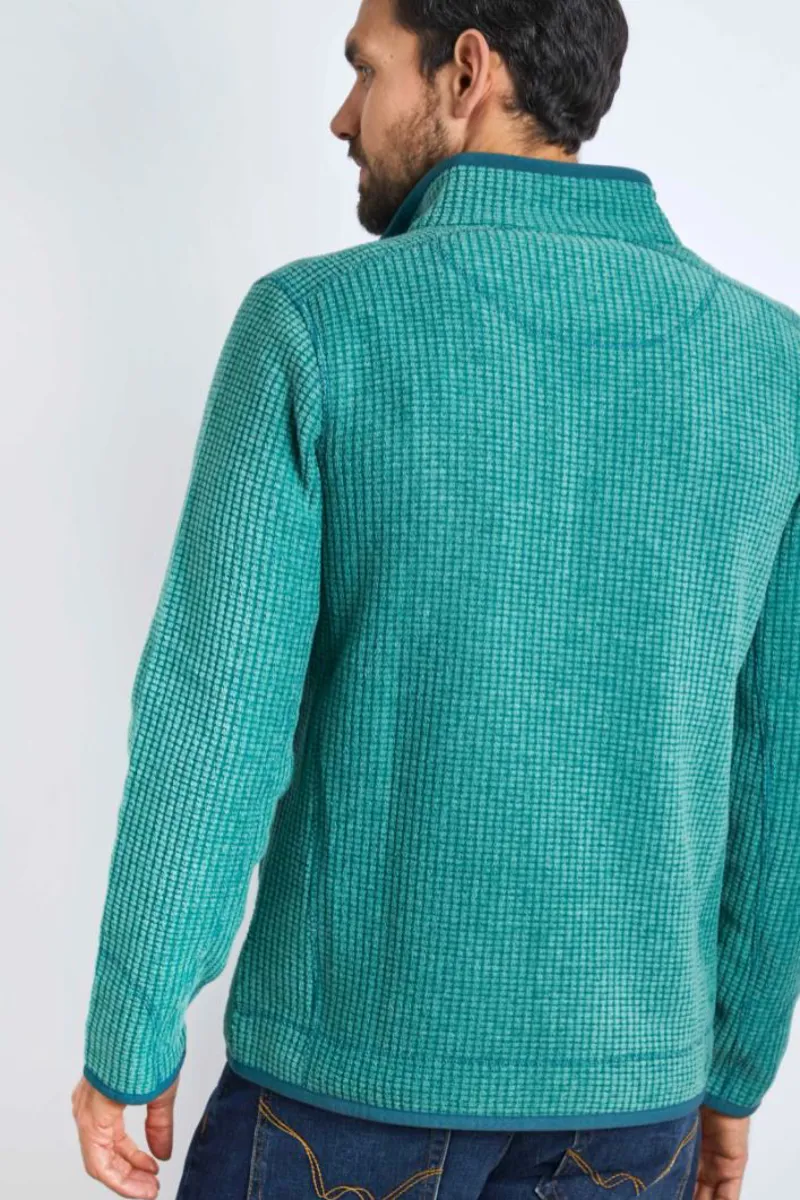 Weird Fish Rossten Mens Jumper in Evergreen-1