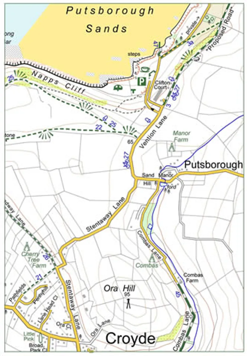 Croydecycle Portland and Weymouth Walking Map-1