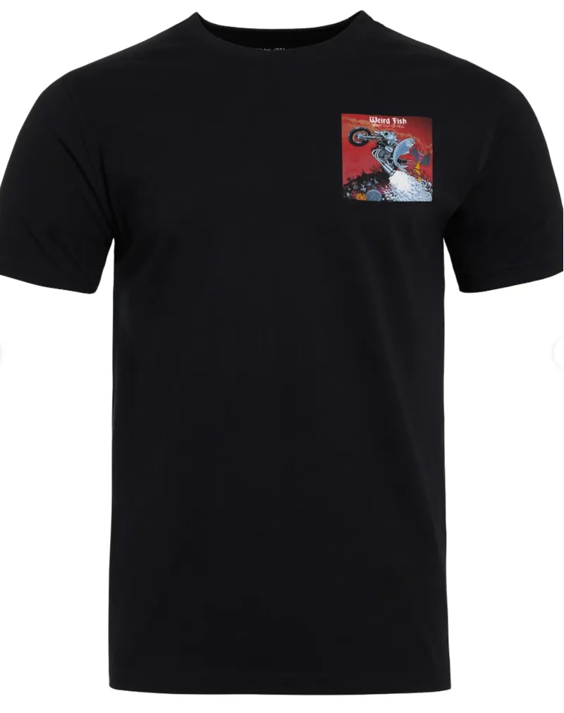 Weirdfish Sprat Out T-Shirt in Black-1