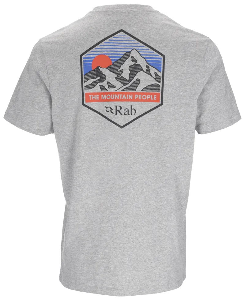 Rab Stance Mountain Peak Tee in Grey Marl
