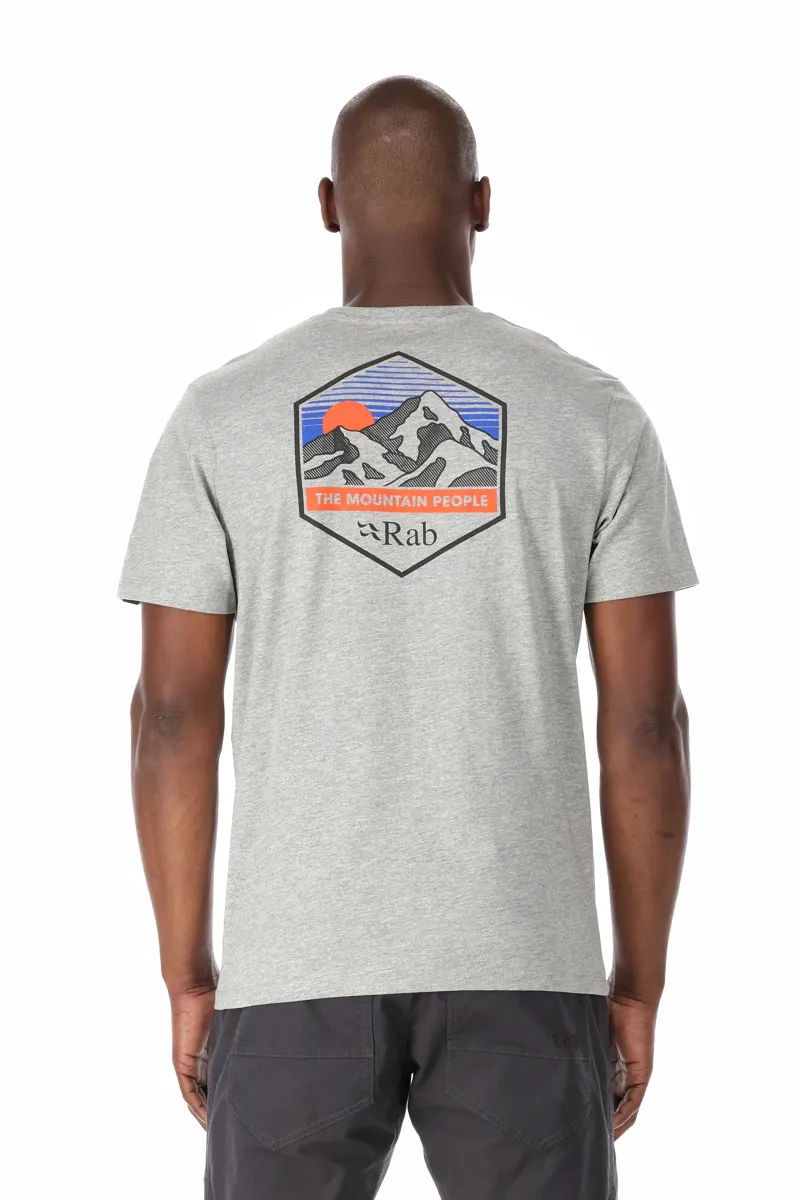Rab Stance Mountain Peak Tee in Grey Marl-1