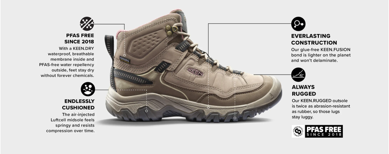 Keen Targhee IV Mid WP Womens in Brindle/Nostalgia Rose-4