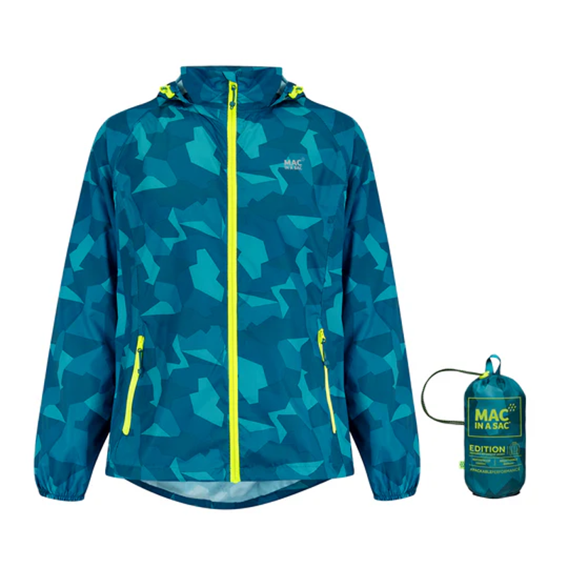 Mac In A Sac Origin 2 Edition Waterproof Jacket  in Teal Camo-3