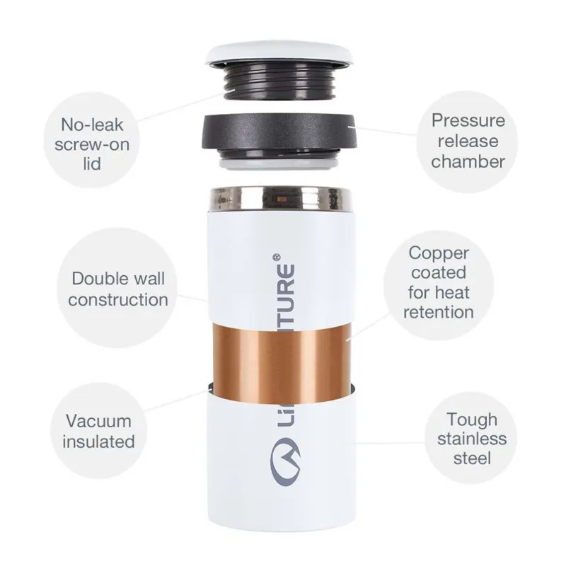 Lifeventure Thermal Mug 300ml in Matt Grey-2