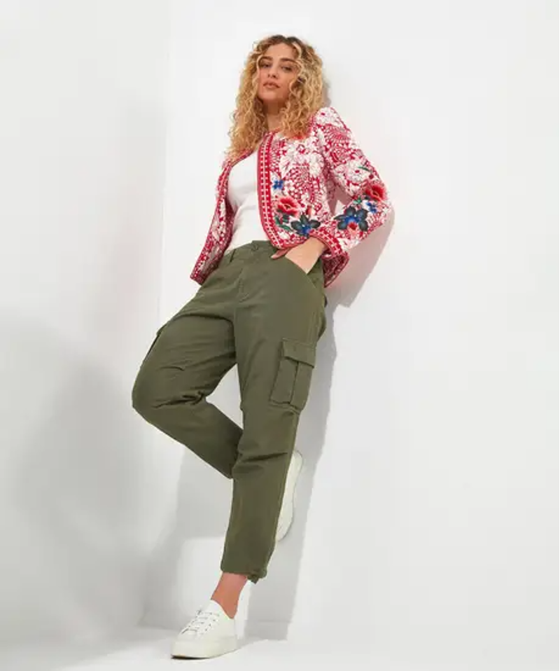 Joe Browns Joes Favourite Cargo Pants Womens in Khaki-2