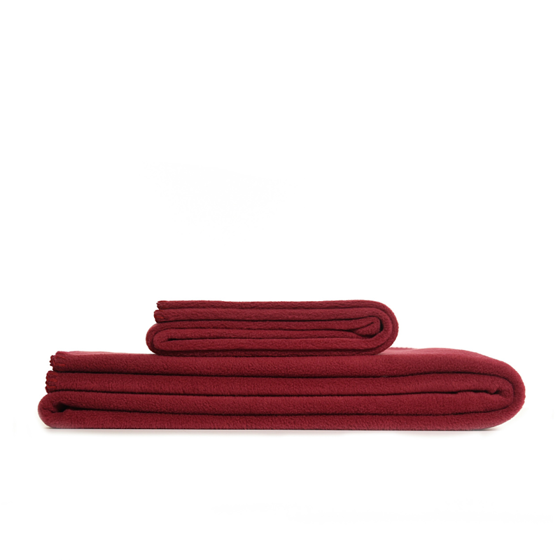 Tweedmill Plain Fleece Throw in Wine
