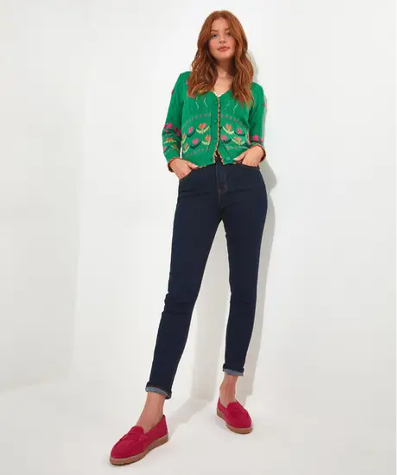 Joe Browns Sylvie Tulip Cardigan Womens in Green-3