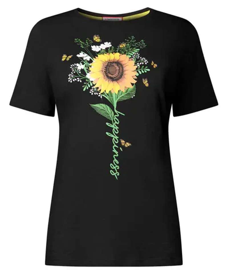 Joe Browns Happiness Graphic T-Shirt Womens in Black-1